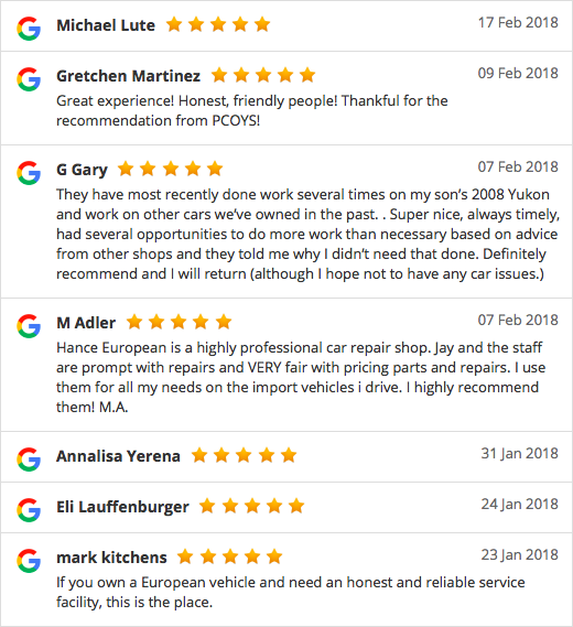 google review for auto body shop
