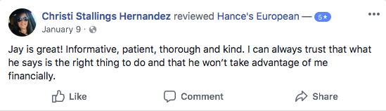 facebook positive local rating