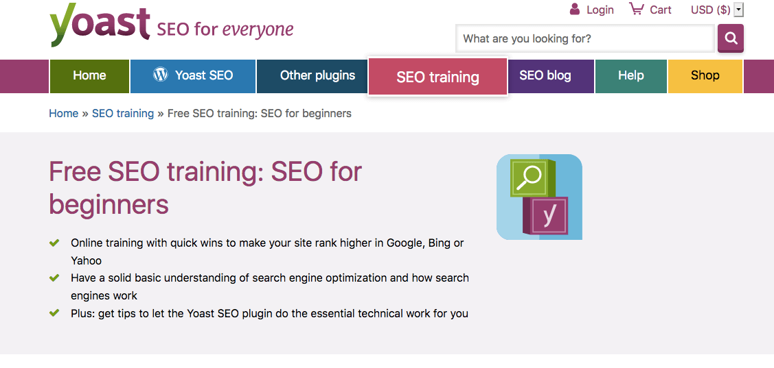 picture of Yoast SEO training