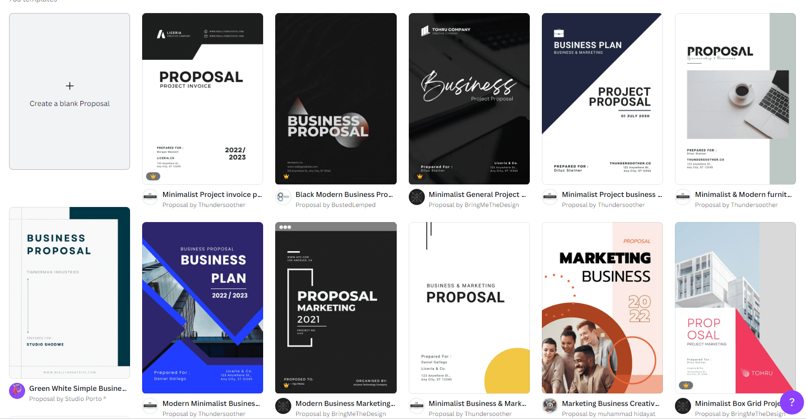 business proposal templates