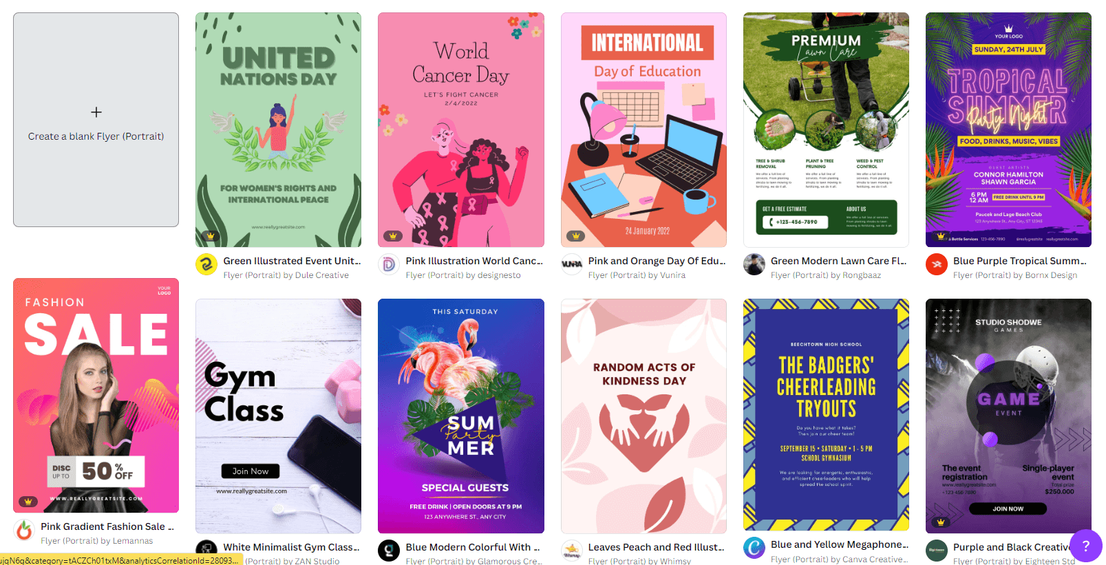 flyer templates on canva