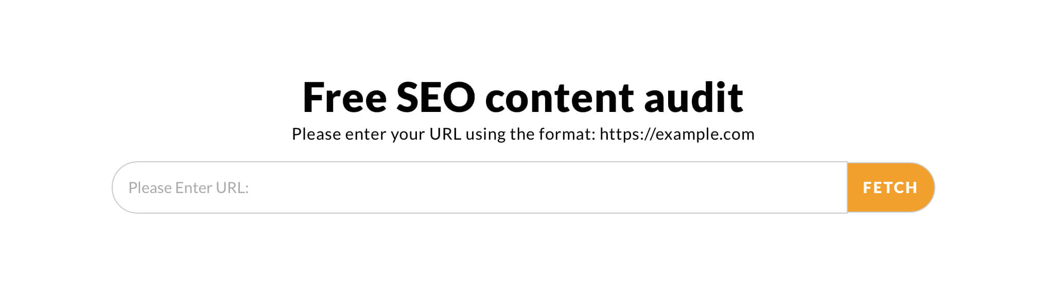 SEO content audit tool