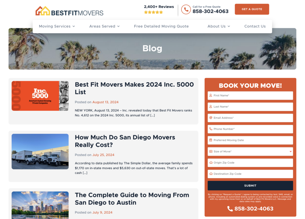 improved website content by risely