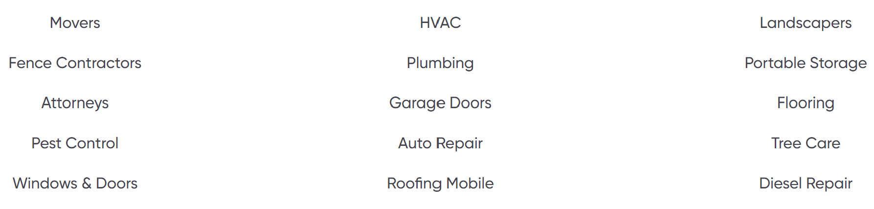 Home services industries and marketing.